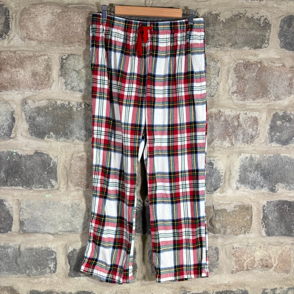 Old Navy Women's Flannel Pajama Pants Plaid Red Green Blue Yellow Size Large